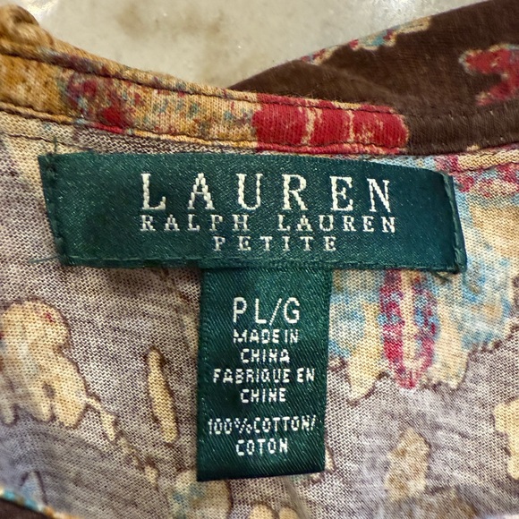 Floral Ruffle V-Neck Top - Multicolor - Picture 4 of 5